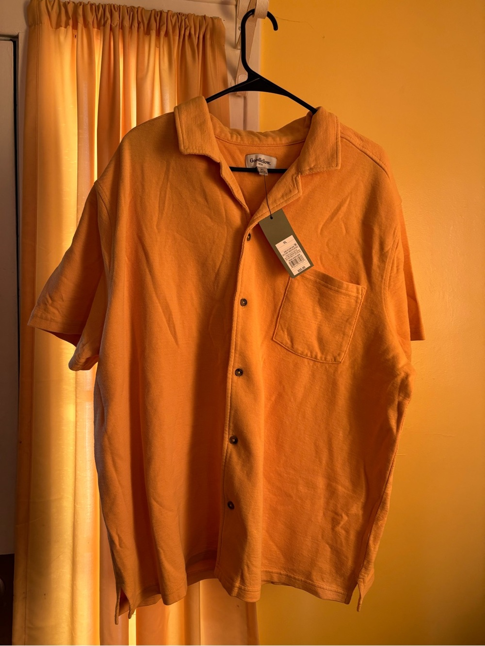 Goodfellow & Co Orange Short-Sleeve Button-Down Shirt